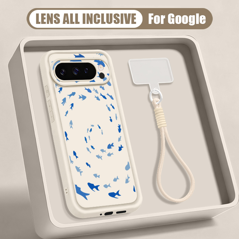 Чехол-ремешок с принтом китов- – обзор и цена Google Pixel 9 Pro